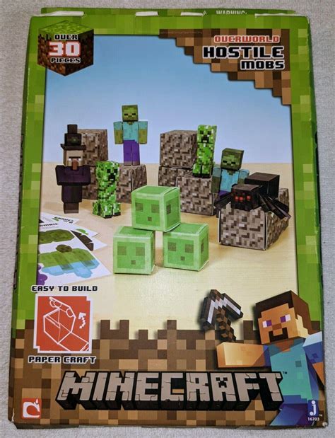 Minecraft Papercraft Hostile Mobs Set Over 30 Piece 3918133791
