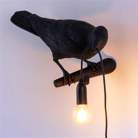 Seletti Black Raven Bird Lamps