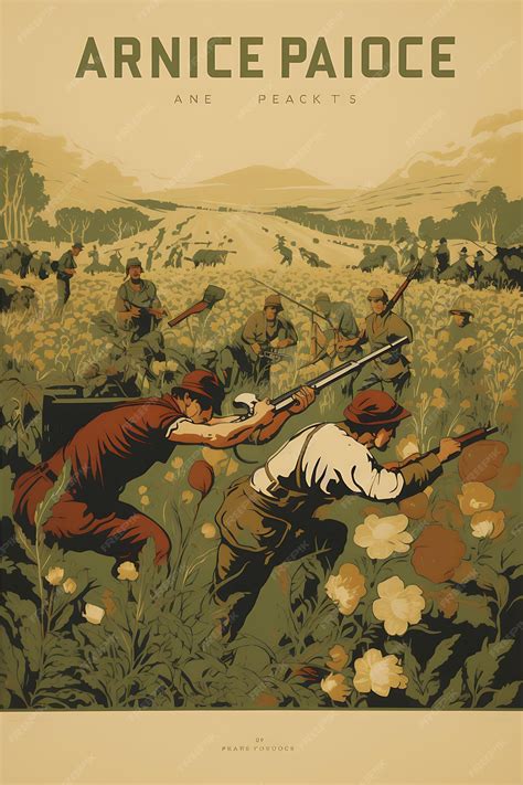 Premium Photo | Poster of Harvesting Peace Amidst Chaos Illustrating