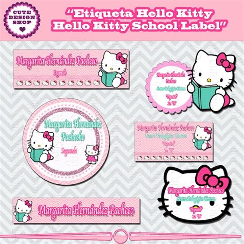 Etiquetas Escolares De Hello Kitty Para Imprimir Imagui