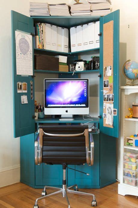 14 photos are tagged with home office. 20 Hideaway Desk Ideas To Save Your Space - Shelterness