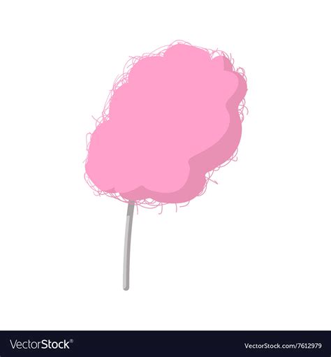 Pink Candy Floss Cartoon Icon Royalty Free Vector Image
