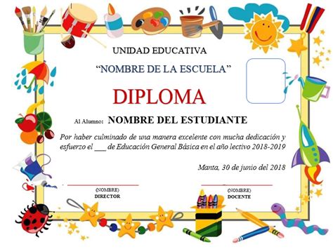 Collection Of Diplomas De Reconocimiento Para Personalizar E Imprimir