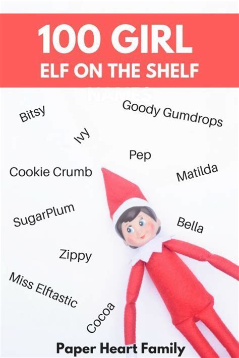 Girl Elf On The Shelf Name Ideas This Post Has It All And Will Help