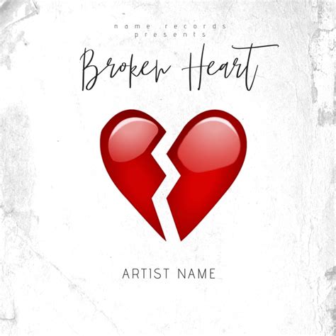 Broken Heart Mixtapealbum Cover Art Template Postermywall