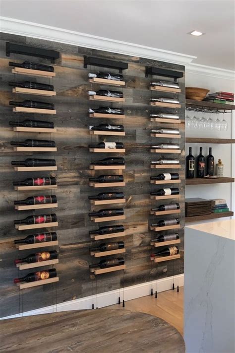 Buoyant Wall Mounted Cable Wine Racks Home Wine Cellars Wine Rack