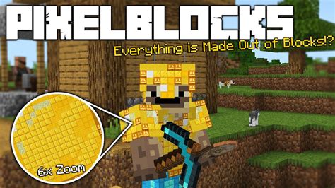 This Minecraft Resource Pack Makes Everything Turn Into Blocks Youtube