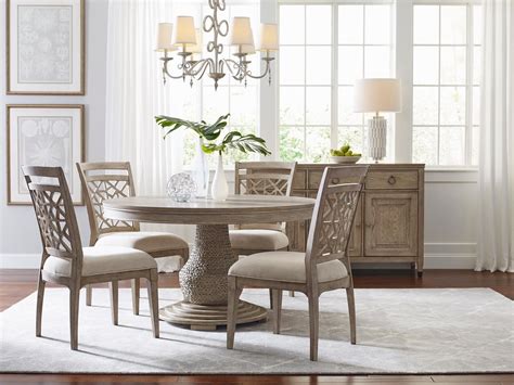 American drew vista bedroom collection. American Drew Vista 5pc Largo Round Dining Set in White ...