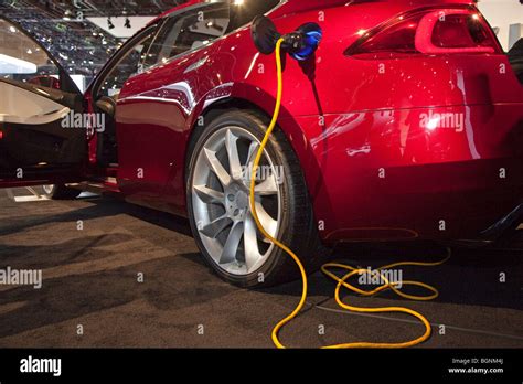 The Tesla Model S Electric Sports Car Stock Photo Alamy