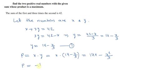 Solvedfind The Two Positive Real Numbers With The Given Sum Whose