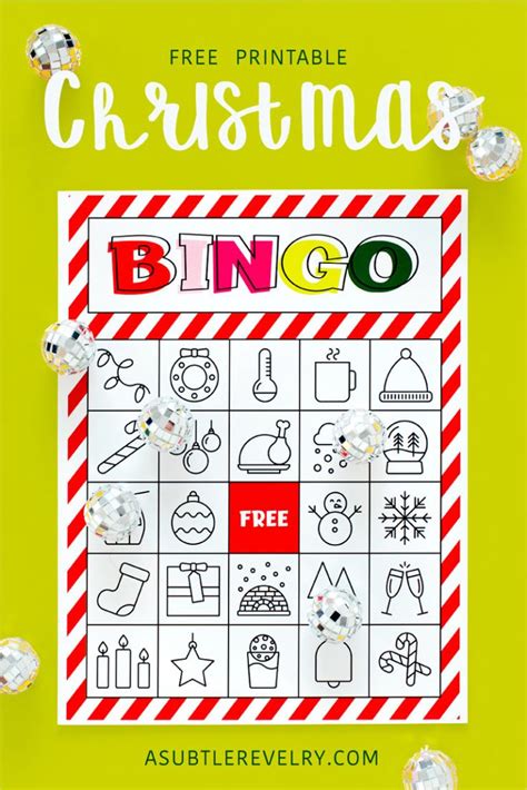 Christmas Bingo Printable For Large Groups And Small Christmas Bingo