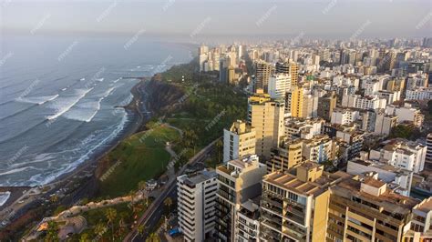 Premium Photo Aerial View Of The Miraflores District In Lima Peru