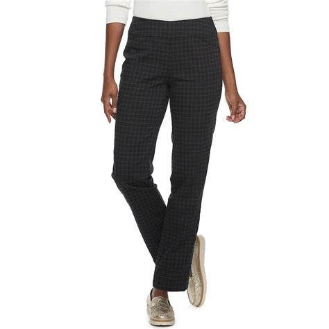 Womens Croft And Barrow® Effortless Stretch Pull On Straight Leg Pants Pull On Pants Pants