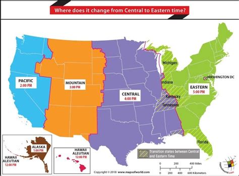 Central Vs Eastern Time Zone Map Weather Us Map