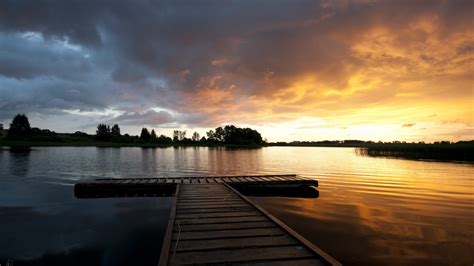 Nature Hdr Sunset Lake Landscape Wallpapers Hd Desktop And Mobile