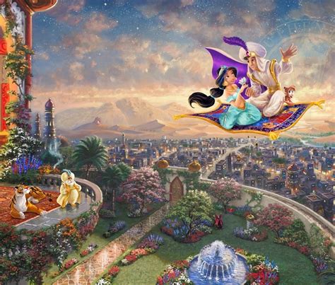 Aladdin Disney Thomas Kinkade Framed Art Print Collectors Outpost