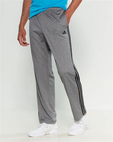 Adidas 3 Stripe Tricot Heather Track Pants In Gray For Men Lyst