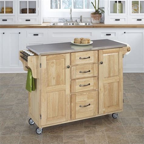 Most of the outdoor grill carts are made out of stainless steel and are very robust and strong. Home Styles Natural Wood Cart with Stainless Steel Top ...
