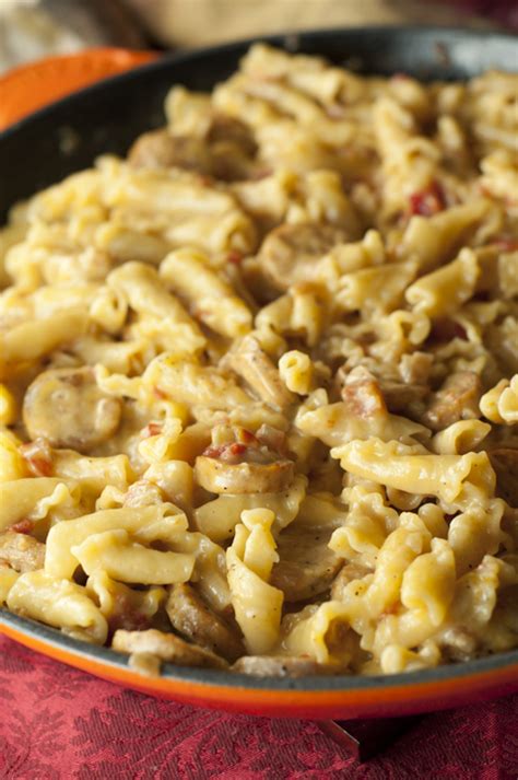 Main dish very easy 20 min 1 h 10 m. Cheesy Chicken Sausage Pasta Skillet | Wishes and Dishes