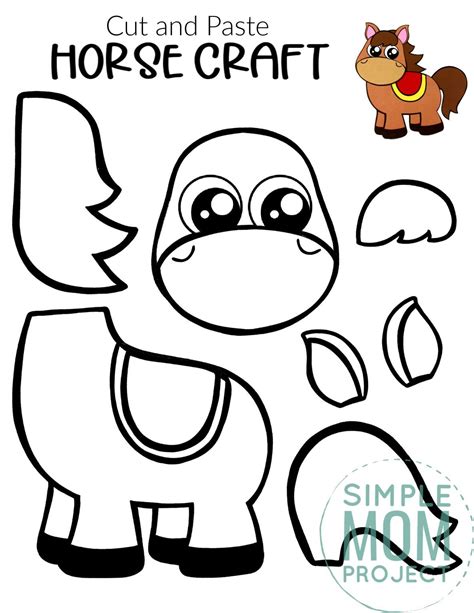 Free Printable Royal Horse Craft Template - Simple Mom Project