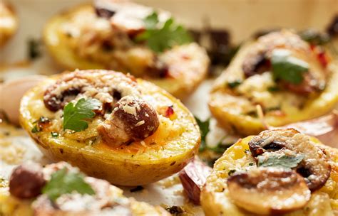 Recette Pommes de terre gratinées fromage et champignons facile