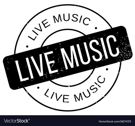 Live Music Rubber Stamp Royalty Free Vector Image