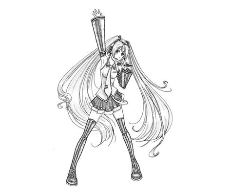 Enjoy coloring the miku coloring page on hellokids.com! Miku Hatsune Coloring Pages - Coloring Home