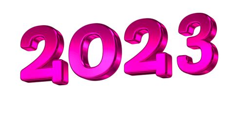 Creative Pink 2023 Text Logo Numbers Hd Png Citypng