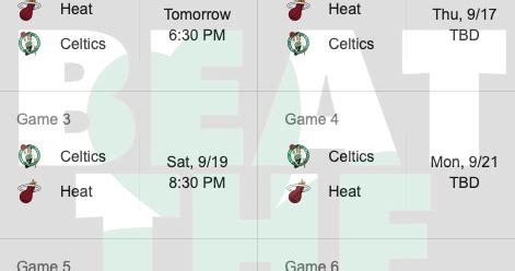 Schedule | CelticsLife.com - Boston Celtics Fan Site, Blog, T-shirts