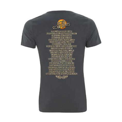 Nick Masons Saucerful Of Secrets Tour Left Logo Grey Tour T Shirt