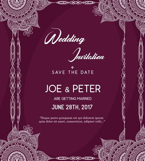 Purple Wedding Invitation 10 Examples Format Pdf Examples