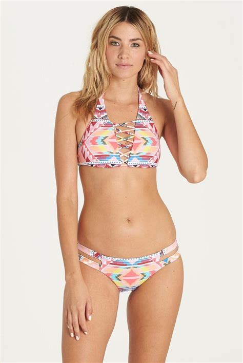 Billabong Tribe Time Strappy Cami Multi Swimwear Surf Outfit