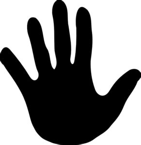 Black Handprint Clip Art At Clker Com Vector Clip Art Online Royalty Free Public Domain