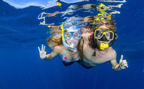 Great Barrier Reef Snorkelling Packages Couple Snorkelling Cairns