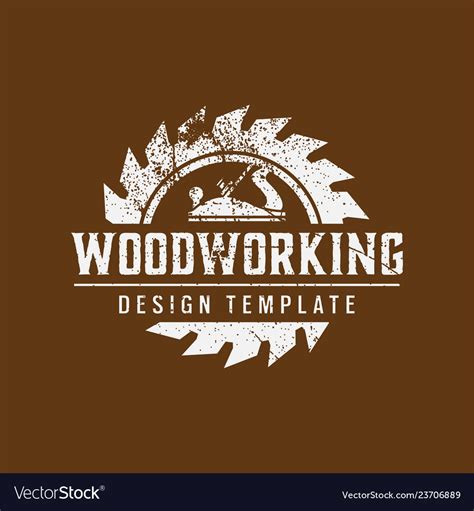 Woodworking Logo Icon Design Template Royalty Free Vector