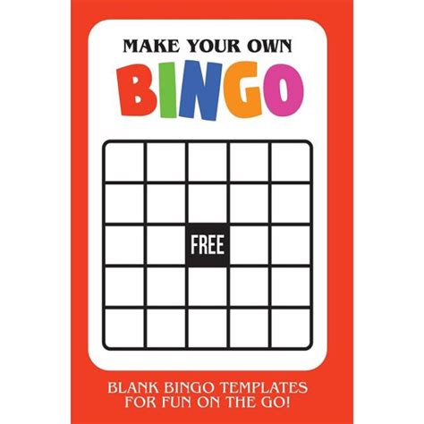 Make Your Own Bingo Blank Bingo Templates For Fun On The Go Red