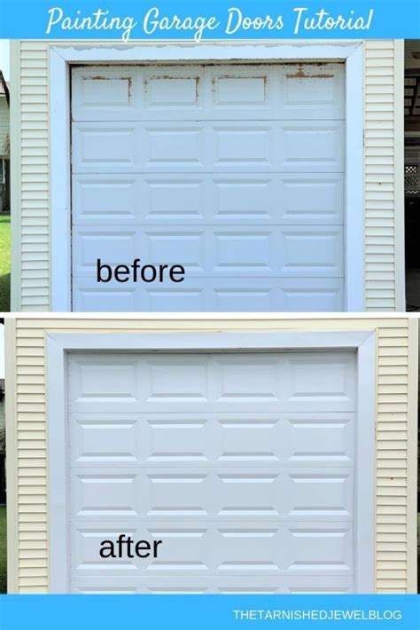 Painting Garage Doors Tutorial Thetarnishedjewelblog Garage Door