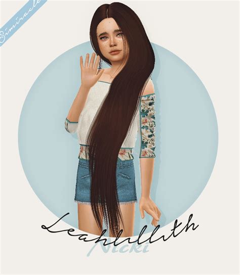 Sims 4 Hairs Simiracle Leahlillith`s Nicki Hair Retextured Kids