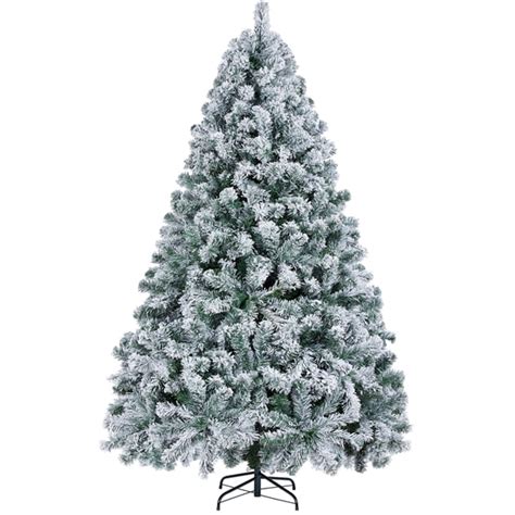 Yaheetech 6ft Pre Lit Snow Frosted Artificial Christmas Tree With