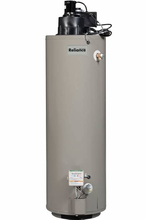 Reduce your heating bills with a natural gas water heater from ace hardware. Reliance 75 Gallon Natural Gas Water Heater - 675YRVHTL