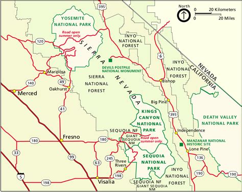 Sequoia Kings Canyon National Park Map The World Map