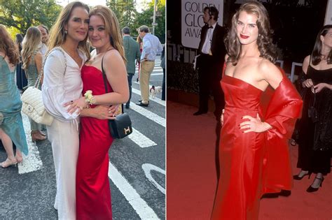 Brooke Shields Daughter Wore Her Moms 1998 Golden Globes Dress To Prom