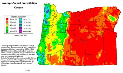 Precipitation Maps Western Regional Climate Center Map Oregon