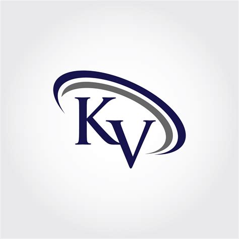 Monogram Kv Logo Design By Vectorseller Thehungryjpeg