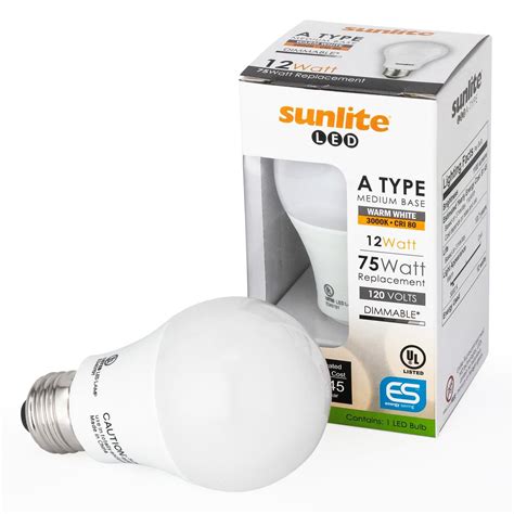Sunlite A19led12w65k Led Household 12w 75w Equivalent Light Bulbs