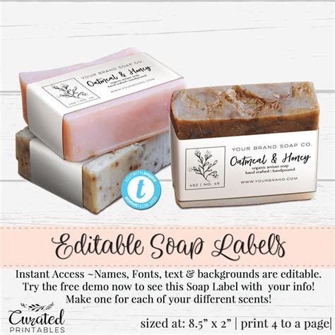Soap label template id48 aiwsolutions. Soap Label, Editable Label, Bath Product Label, DIY Ingredient Label, Instant Print Sticker ...
