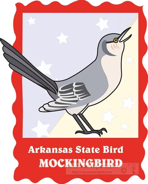 Arkansas State Clipart Arkansas State Bird Mockingbird 2