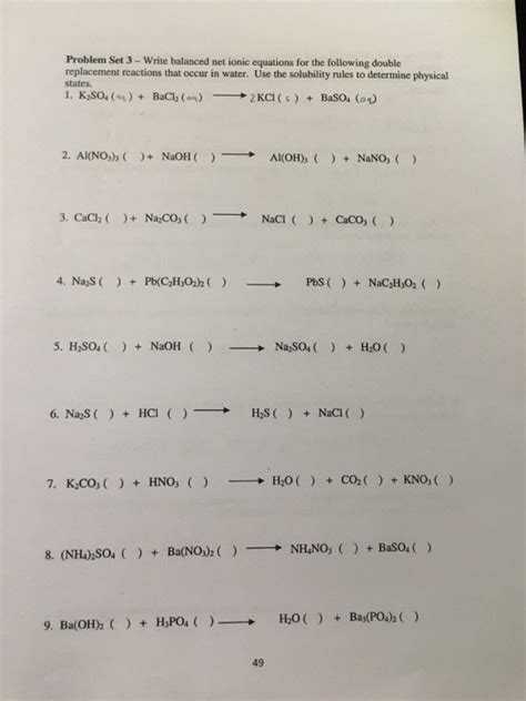 In these reactions, all you do is look at the names of the reactants, and switch partners. Chemistry Archive | June 08, 2017 | Chegg.com