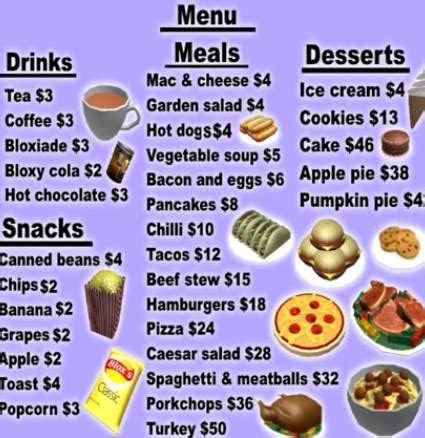 Select from a wide range of models, decals, meshes, plugins. Bloxburg Food Prices | Easy Robux Today