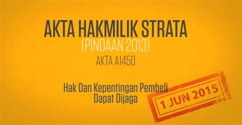 Akta hakmilik strata 1985 (ahs), menyediakan urusan pecah bahagi bangunan dan tanah bagi hartanah yang dikongsi. Cerita Saya Cerita Awak Cerita Kita